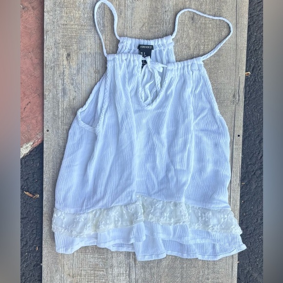 Forever 21 Tops - Forever 21 white small Halter Blouse